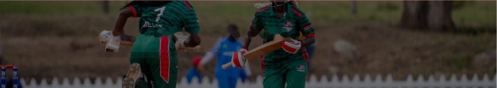 Kenyan batters running between the wickets