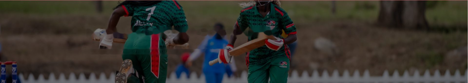 Kenyan batters running between the wickets